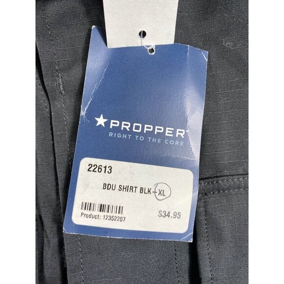 Men’s Black Utility Military Jacket – Tactical Cargo Style – Size XLR - Picture 4 of 14